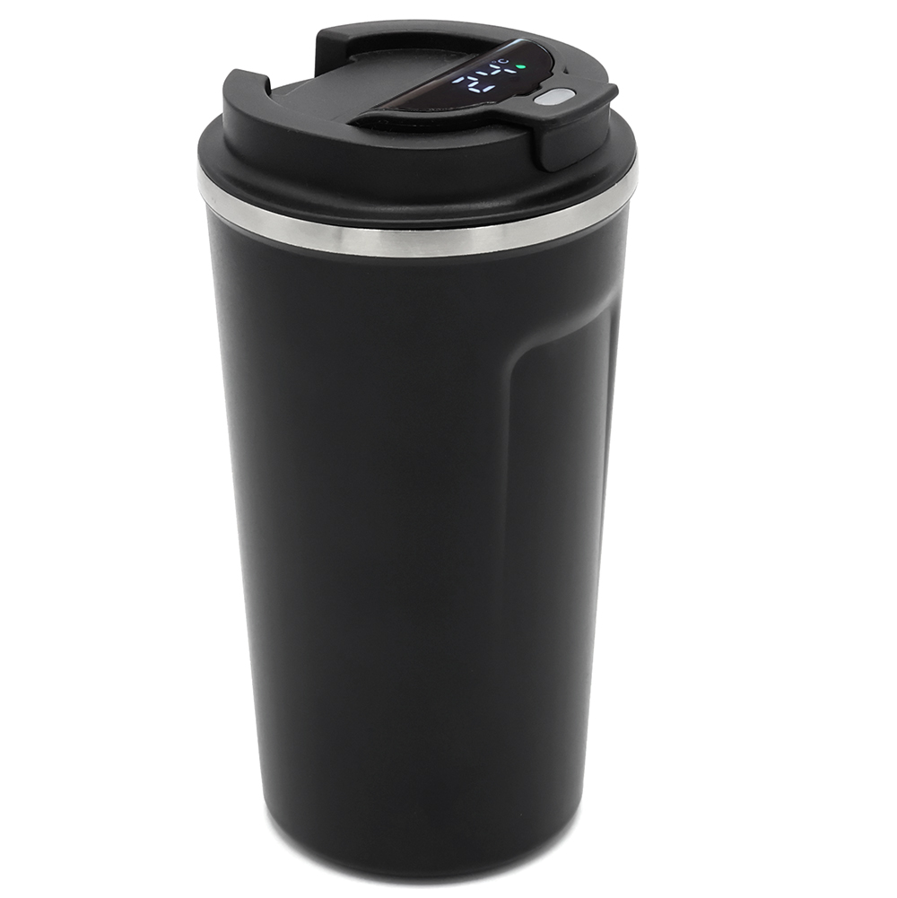 Термокружка Andy с дисплеем, Черный-0