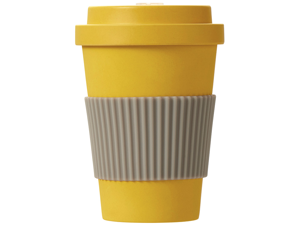 Термокружка Muffin из натуральных волокон, желтый-3