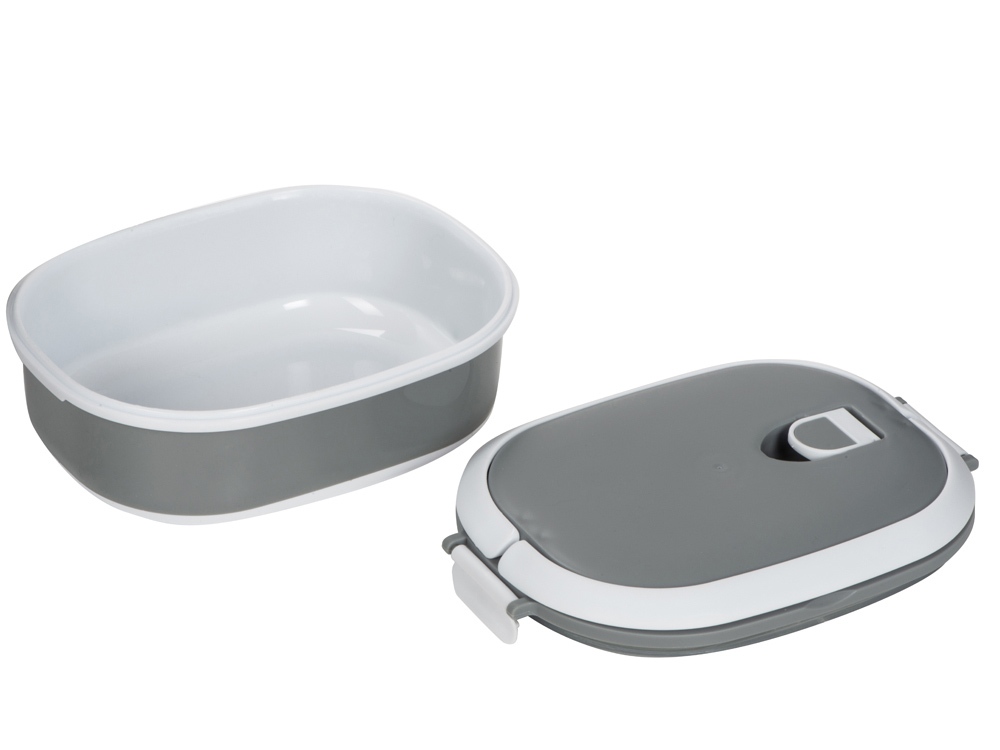 Ланч-бокс Hotty 750 мл для микроволновой печи, серый/белый-3