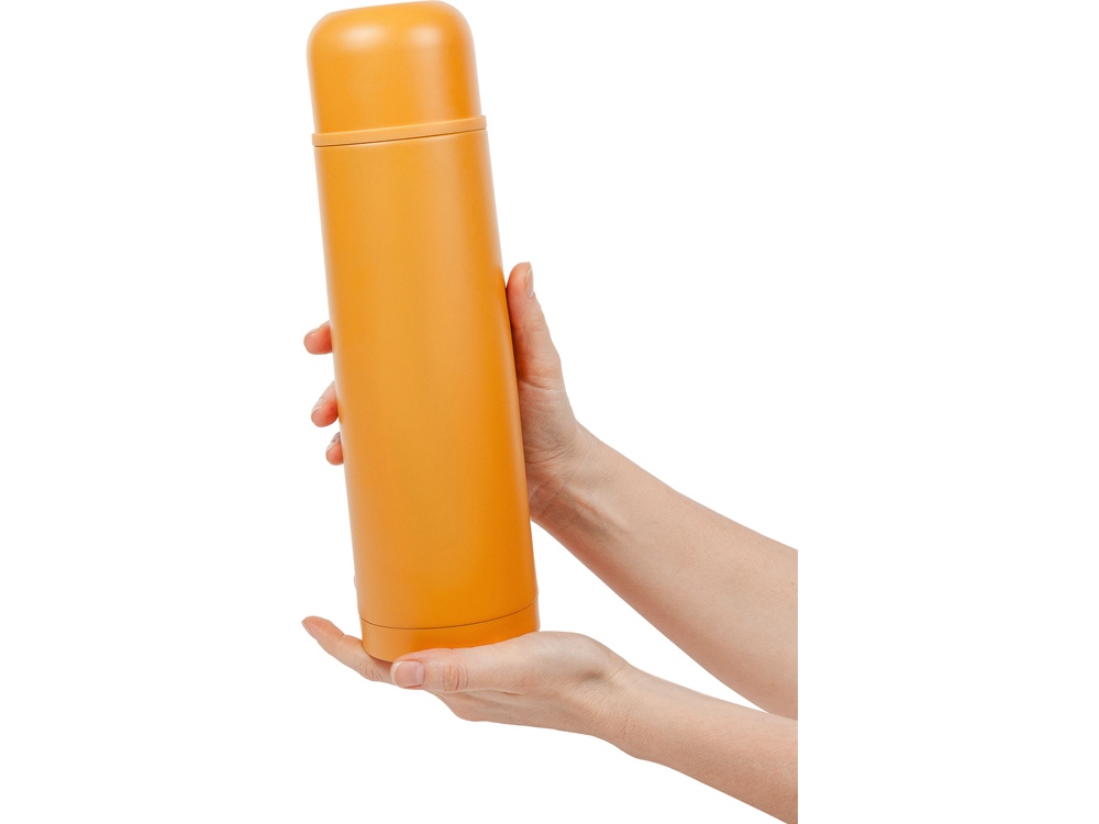 Термос Relaxika 101 (1 литр), желтый (без лого)-13