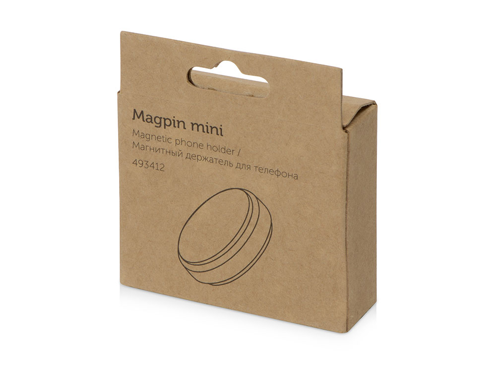 Магнитный держатель для телефона Magpin mini, черный/стальной-4