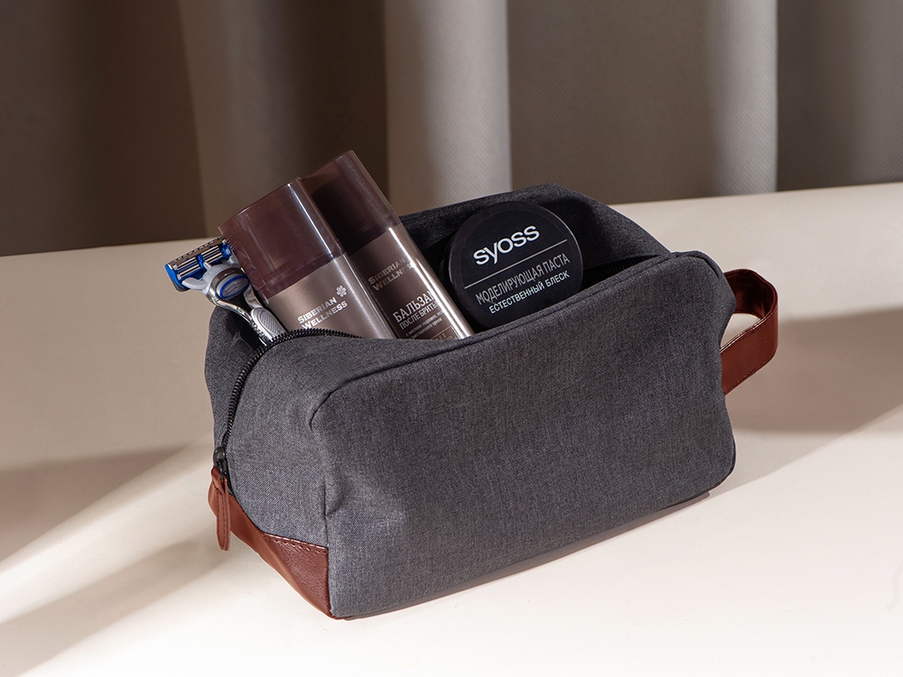 Несессер Fabrizio, серый/коричневый-7