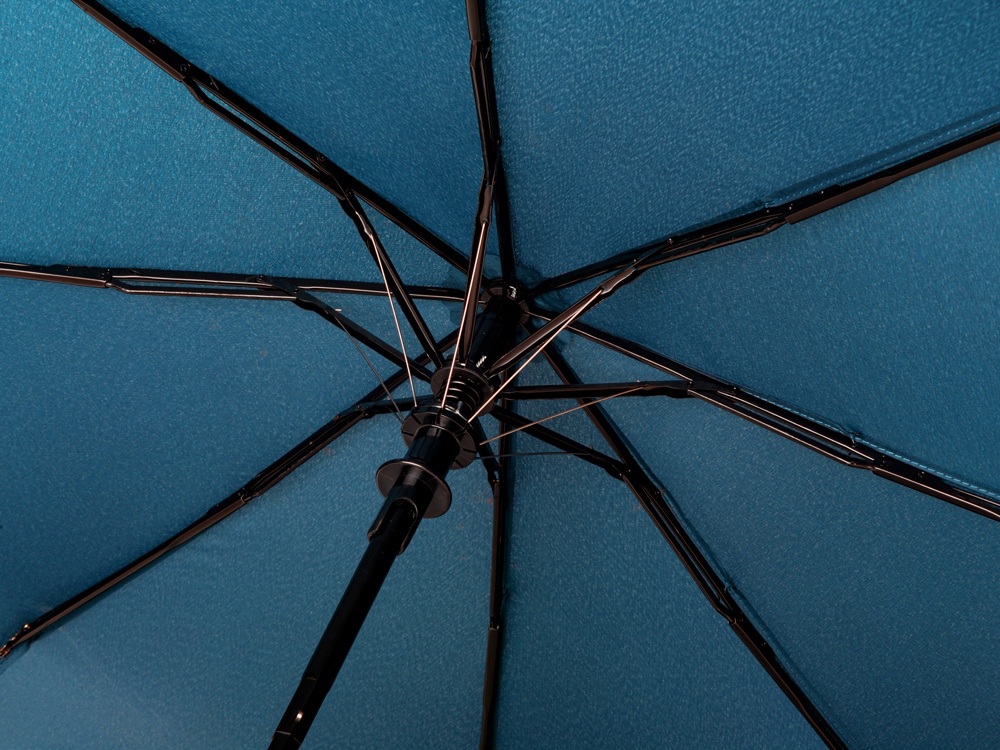 Зонт-полуавтомат Roof с куполом из переработанного пластика, морская волна 3025C-6