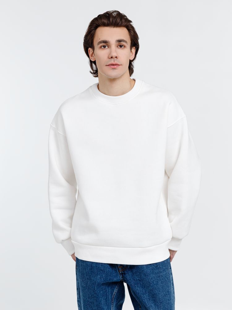 Свитшот оверсайз унисекс True Self, молочно-белый-1