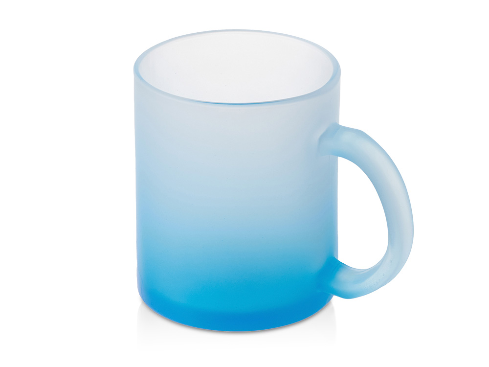Стеклянная матовая кружка Омбре с градиентом для сублимации, синий-0