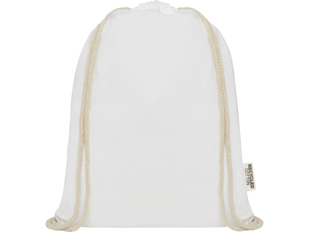 Oregon сумка-кисет из переработанного хлопка, сертифицированного согласно GRS, плотностью 140 г/м² - Белый-1