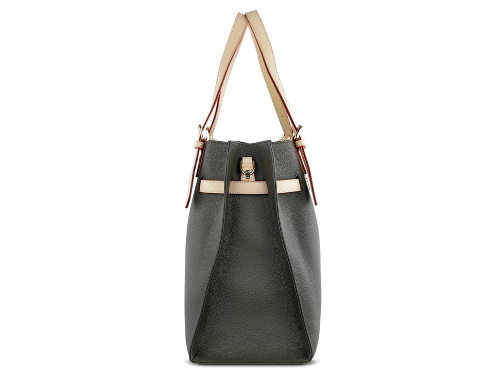 Сумка наплечная женская BUGATTI Ella, оливковая, полиуретан, 37,5х13,5х28 см-2