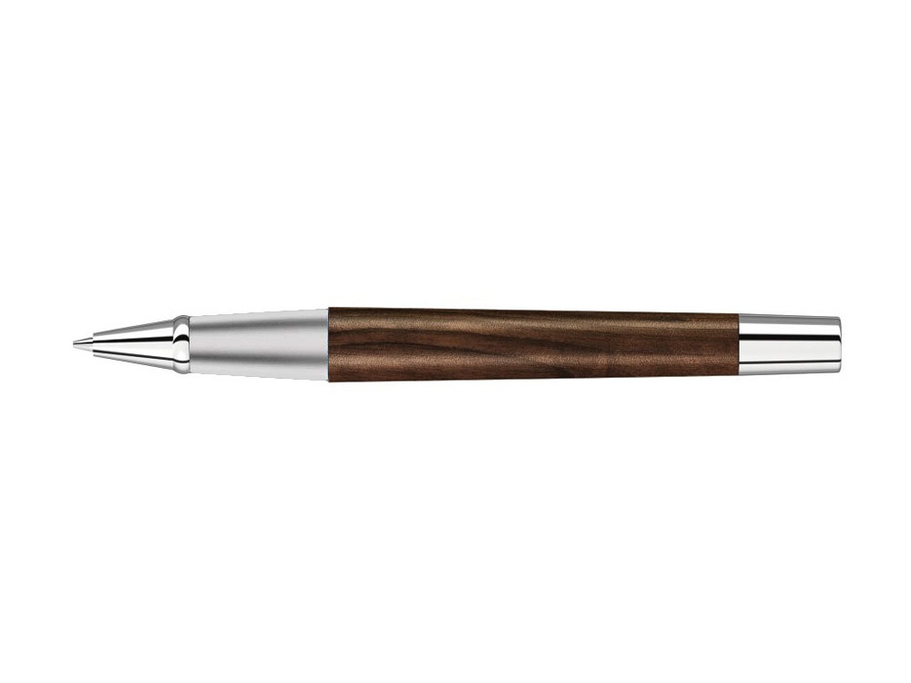 Ручка роллер TITAN WOOD R, синий, 0.7 мм, коричневый/серебряный-1