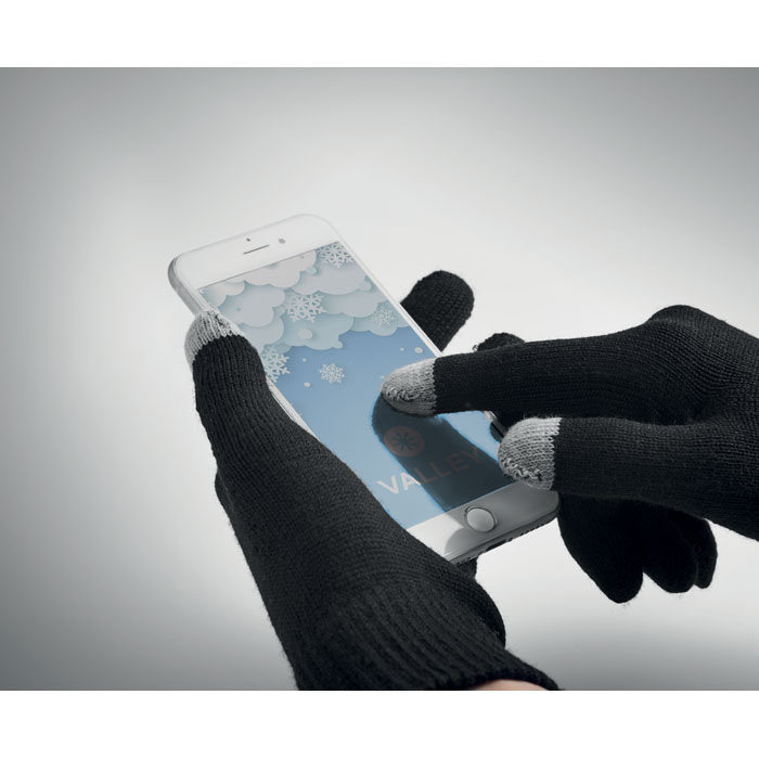 Шапка, шарф и перчатки, черный-8