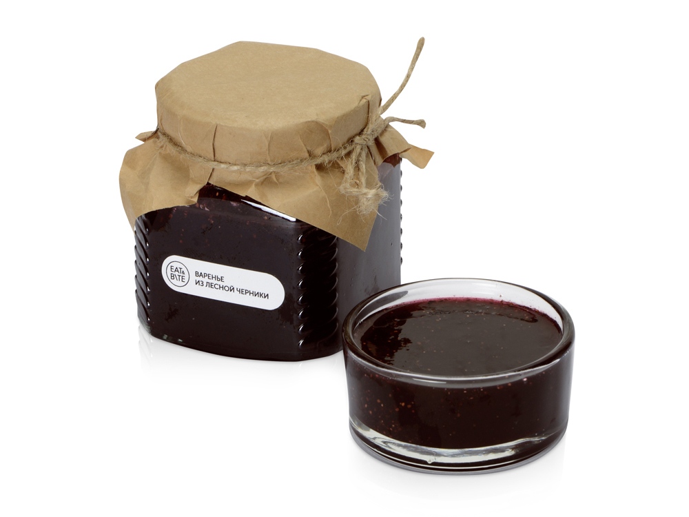 Варенье из лесной черники (квадратная банка), 325г-0