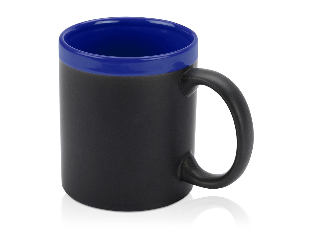 Кружка с покрытием для рисования мелом Да Винчи, черный/синий-0