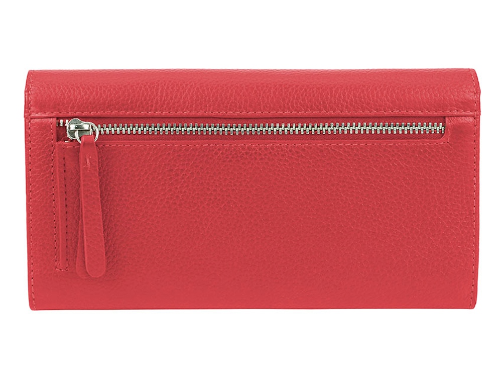 Кошелёк женский BUGATTI Linda, красный, натуральная воловья кожа, 19х3х10 см-2