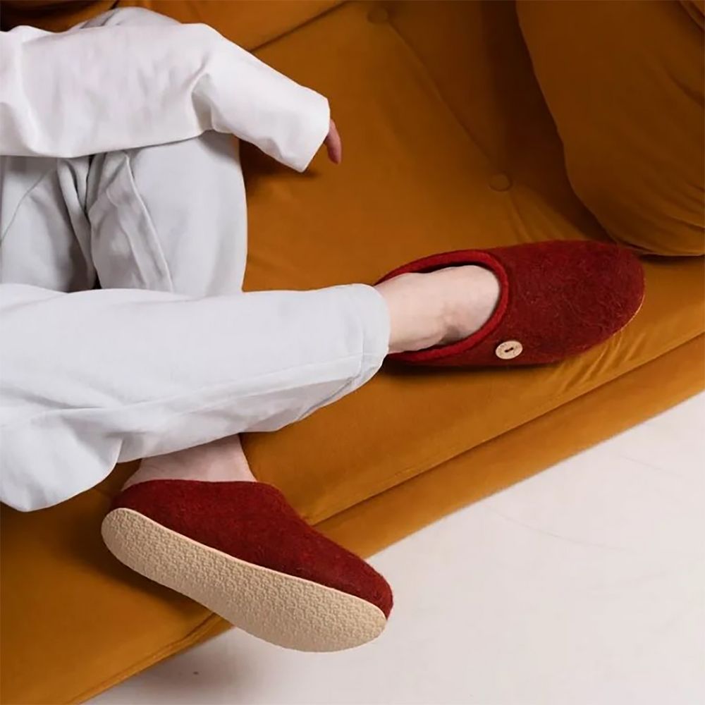 Домашние валенки Step, красно-коричневые (терракот)-2