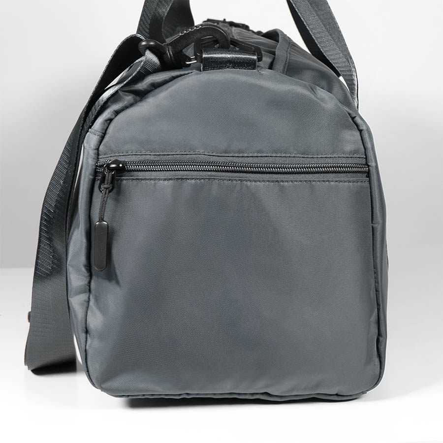 Сумка спортивная "Gym"; серая; 45х21х20 см; полиэстер, темно-серый-3