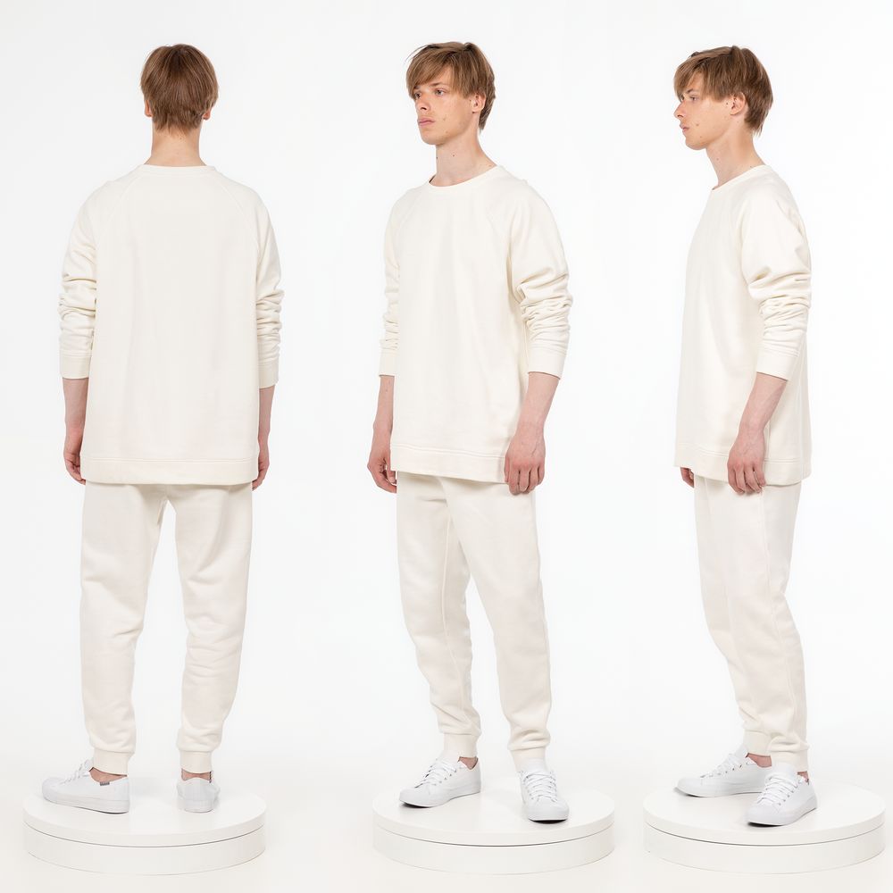 Свитшот унисекс S1, молочно-белый-4