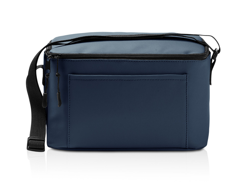 Сумка-холодильник из искусственной кожи с регулируемыми ручками Дэнвер (DENVER), темно-синий-0