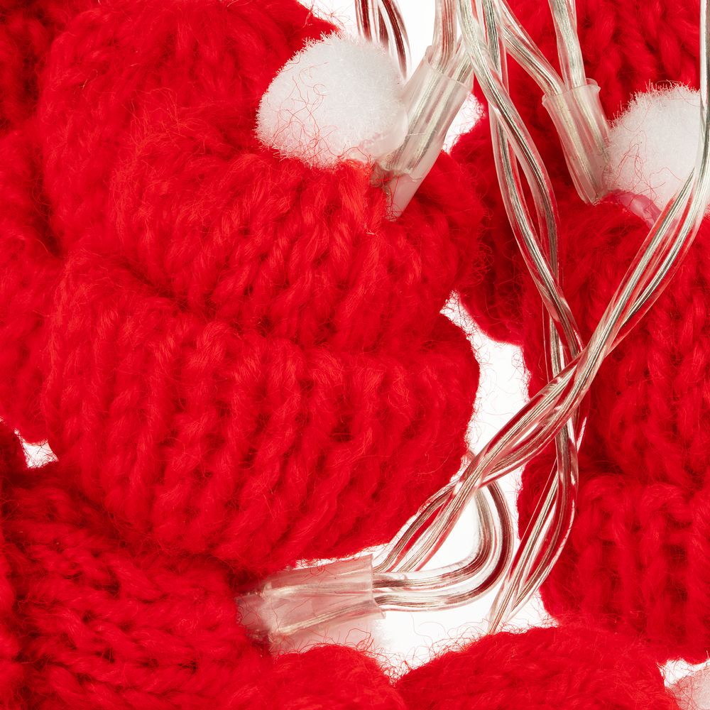 Гирлянда Cosy Poms, красная-0