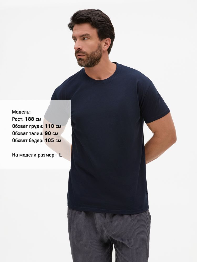 Футболка унисекс Regent 150, темно-синяя (navy)-3