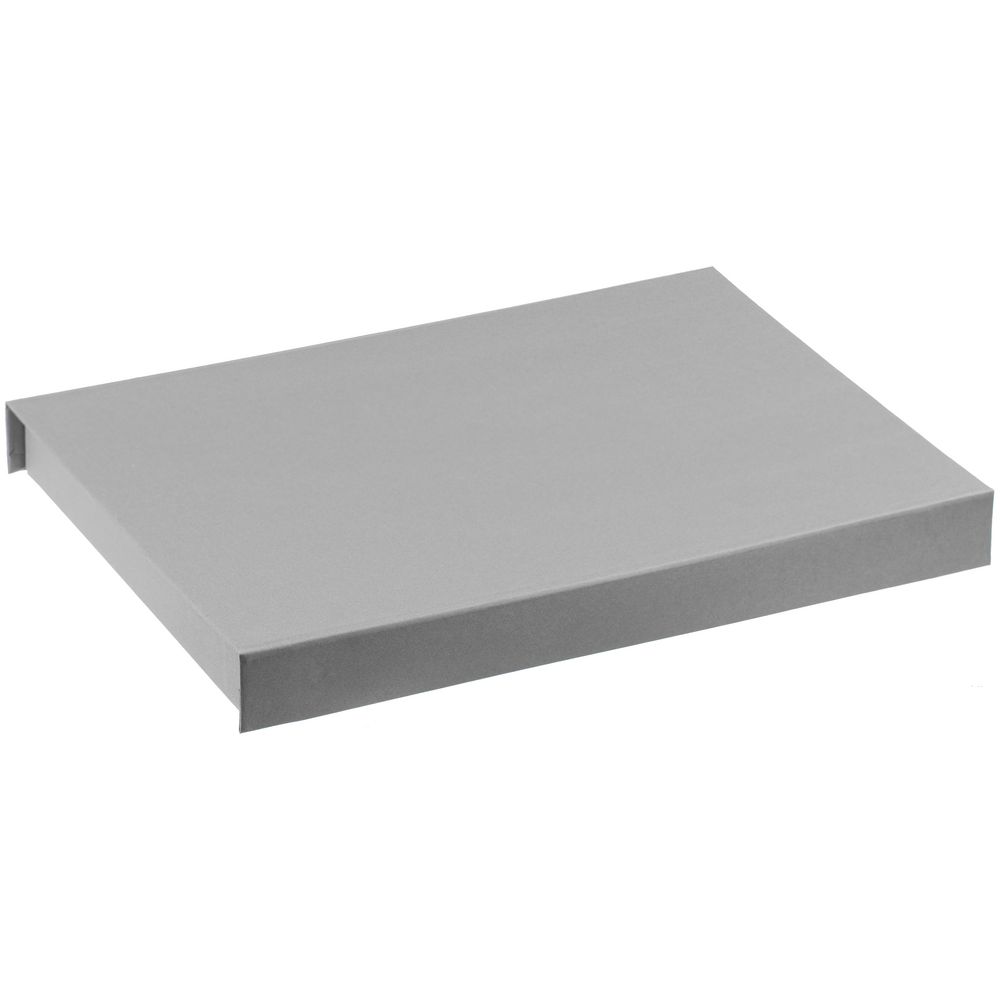 Коробка Roomy с ложементом под ежедневник А4 и ручку, серая-0