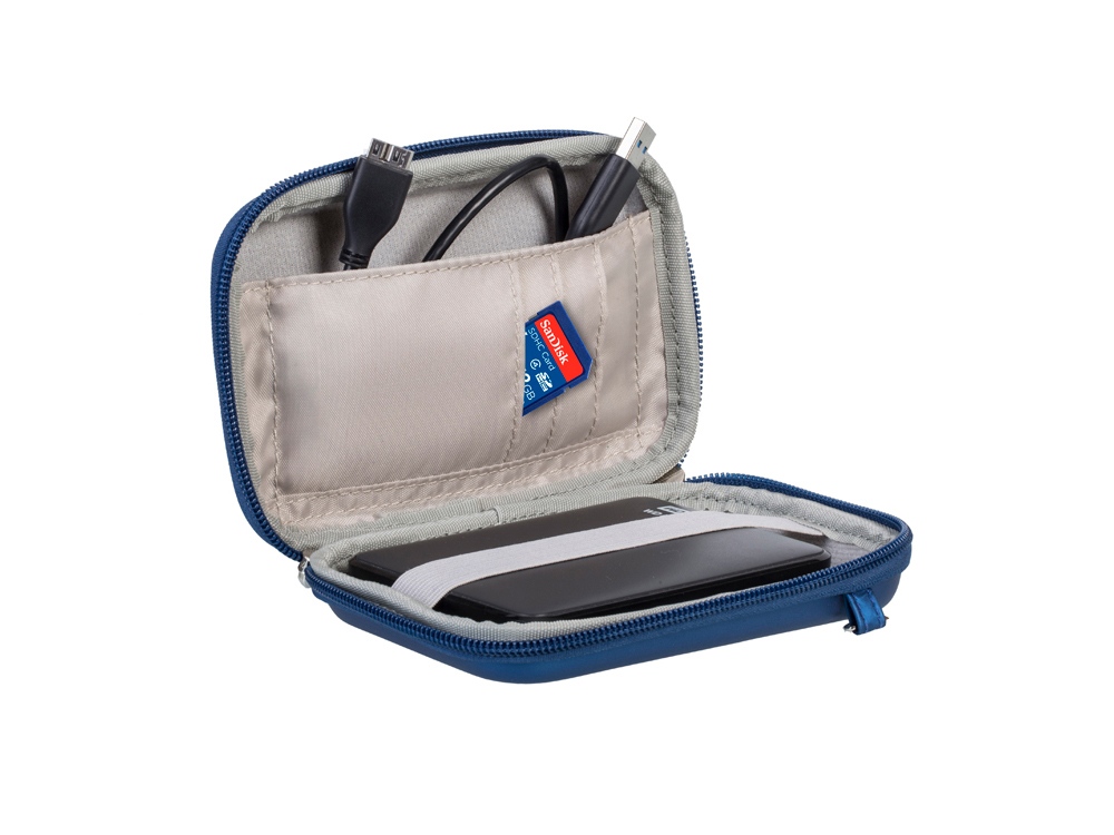 Чехол для жесткого диска из кожзама 9101, светло-синий-8