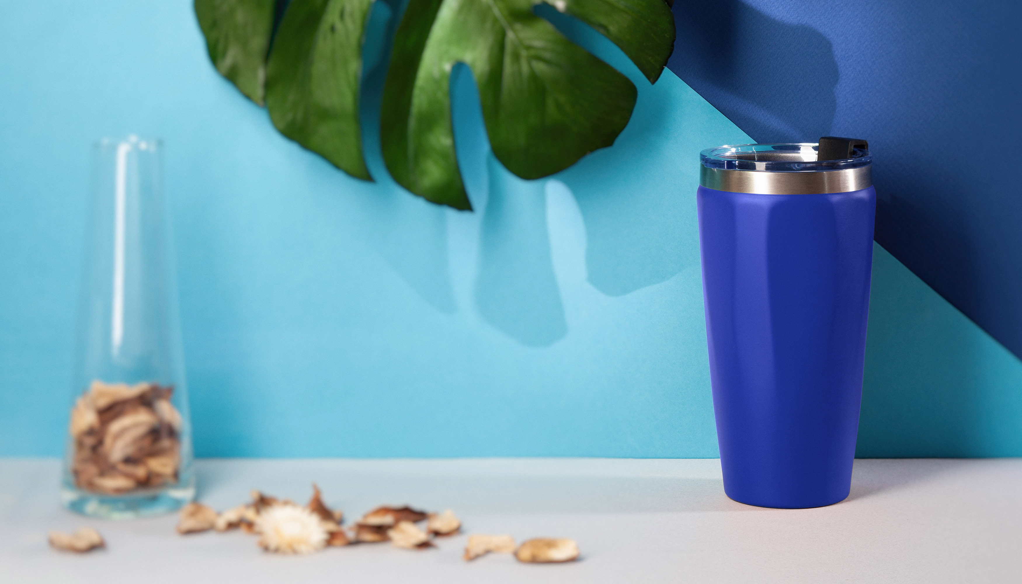 Термостакан "Calypso" 500 мл, покрытие soft touch, черный #-1