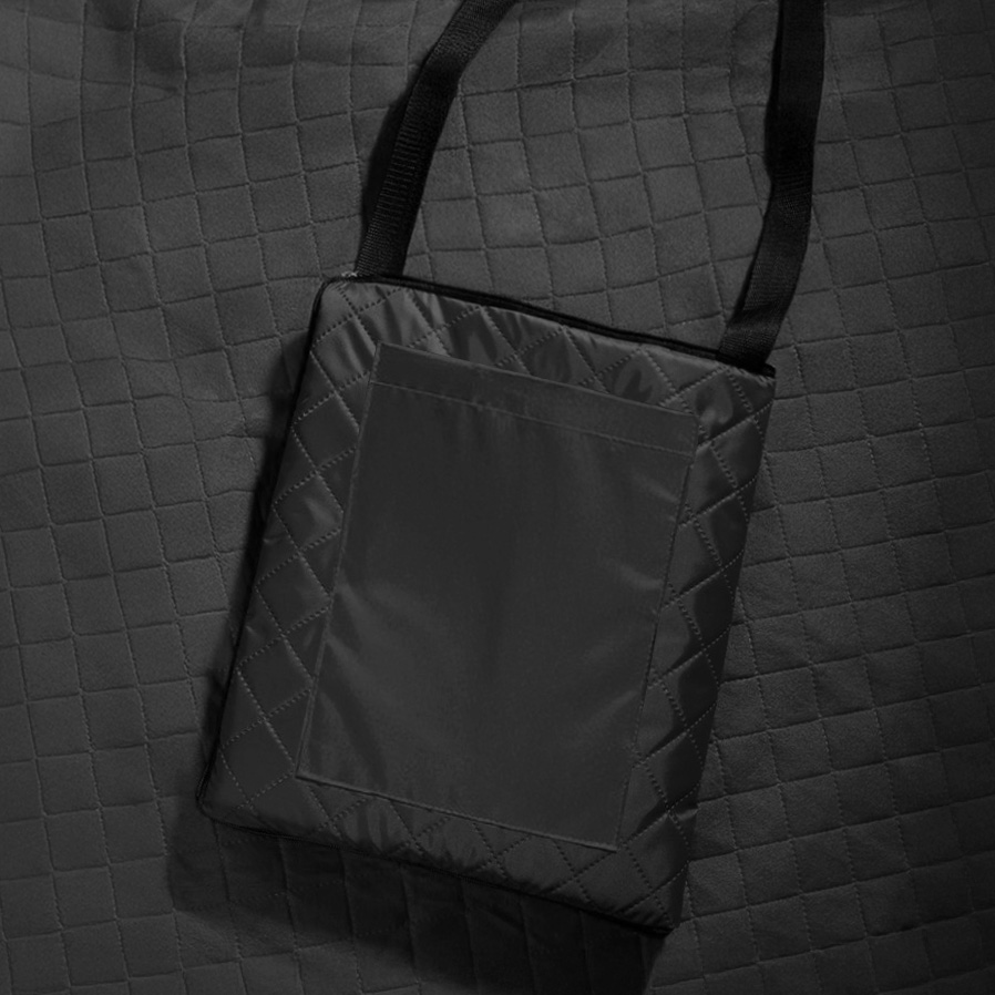 Плед для пикника "Rest"; чёрный; 115 х 140 см; двухсторонний материал флис 150 гр/м2+оксфорд  210 T, черный-1