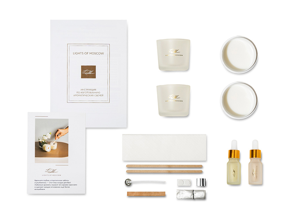 Набор для создания 2-х ароматических свечей: имбирный пряник, рождественская елка-3