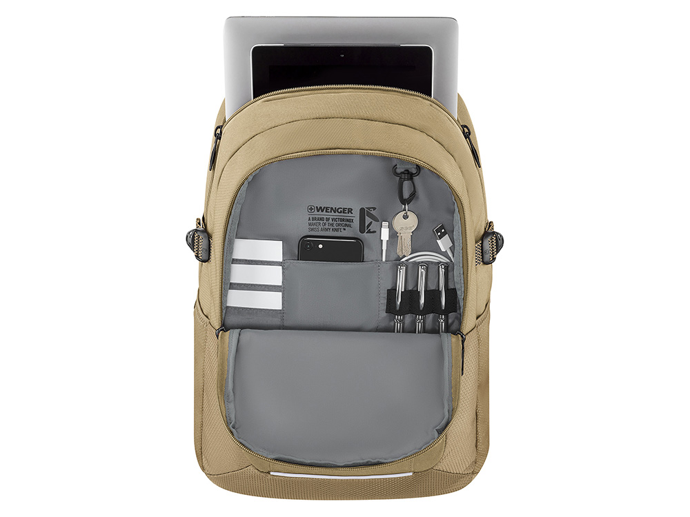 Рюкзак WENGER Ryde 16, бежевый, переработанный ПЭТ/полиэстер, 32 x 21 x 47 см, 26 л-4