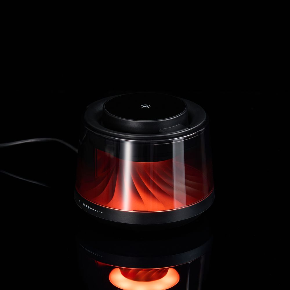 Bluetooth-колонка с подсветкой и беспроводной зарядкой Quantium, черная-3