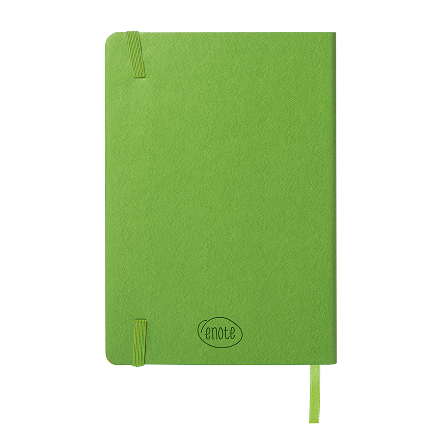 Бизнес-блокнот "RILY", формат А5,  зеленое яблоко, блок в точку, зеленое яблоко-4