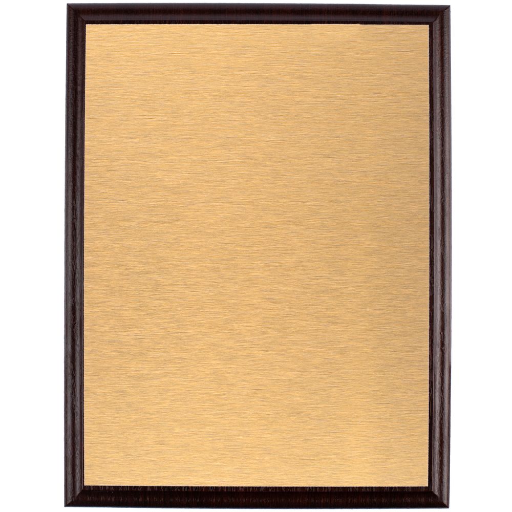 Плакетка Plaque, большая, вишня с золотистой пластиной-0