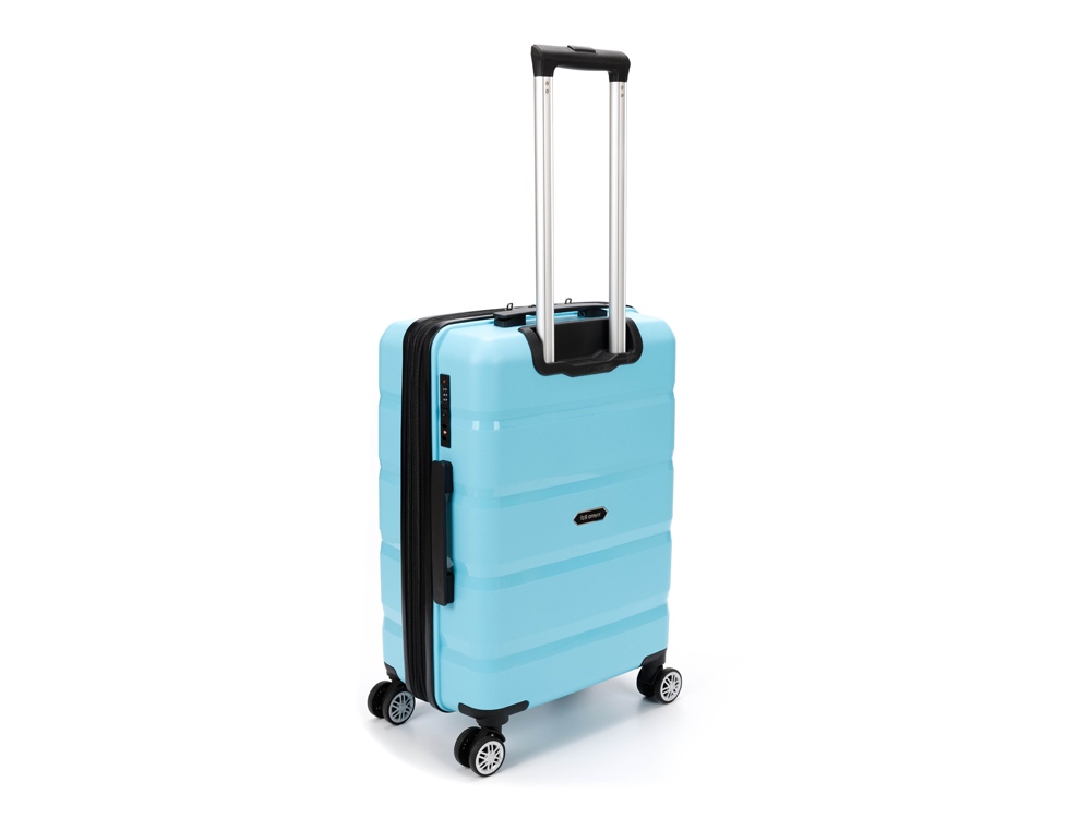 Чемодан TORBER В Отпуск, бирюзовый, полипропилен, 40,5 х 25 х 62,5 см, 55 л-2