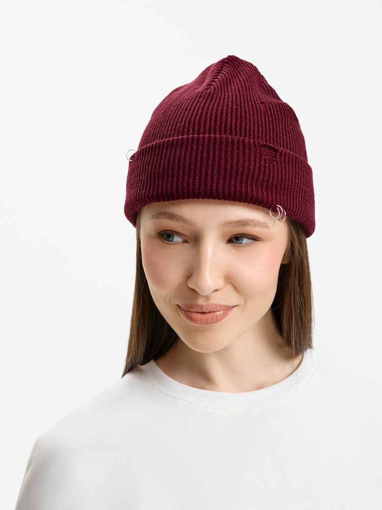 Шапка Ribelle, темно-красная (винная)-3