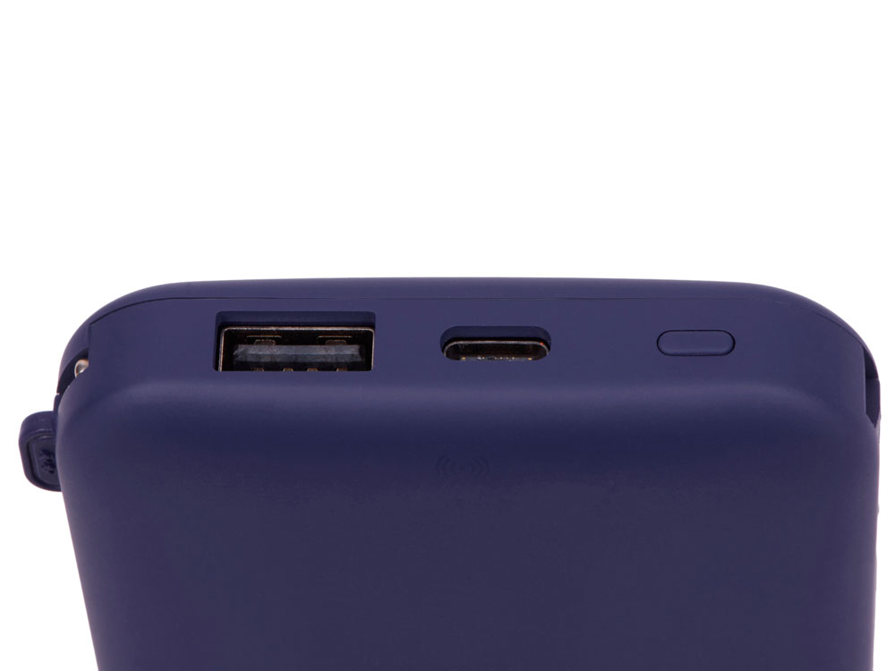 Внешний беспроводной аккумулятор с подсветкой лого Astro, 10000 mAh, темно-синий-6