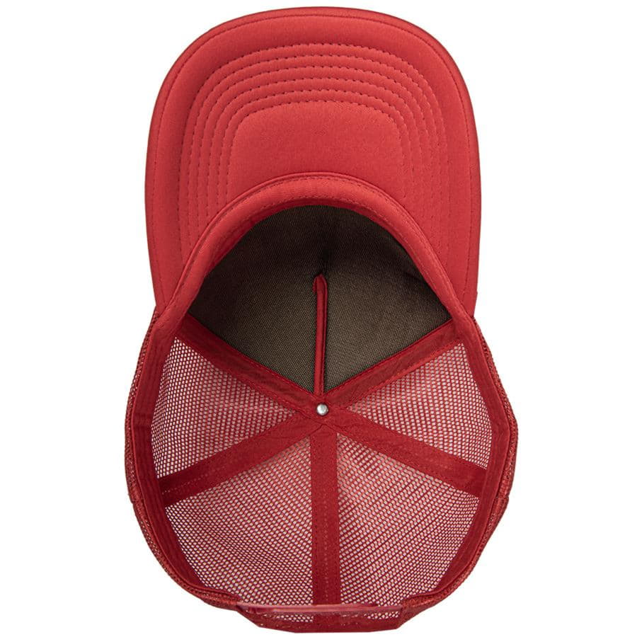 Бейсболка FLICK, 5 клиньев, пластиковая застежка, ярко-красный-5