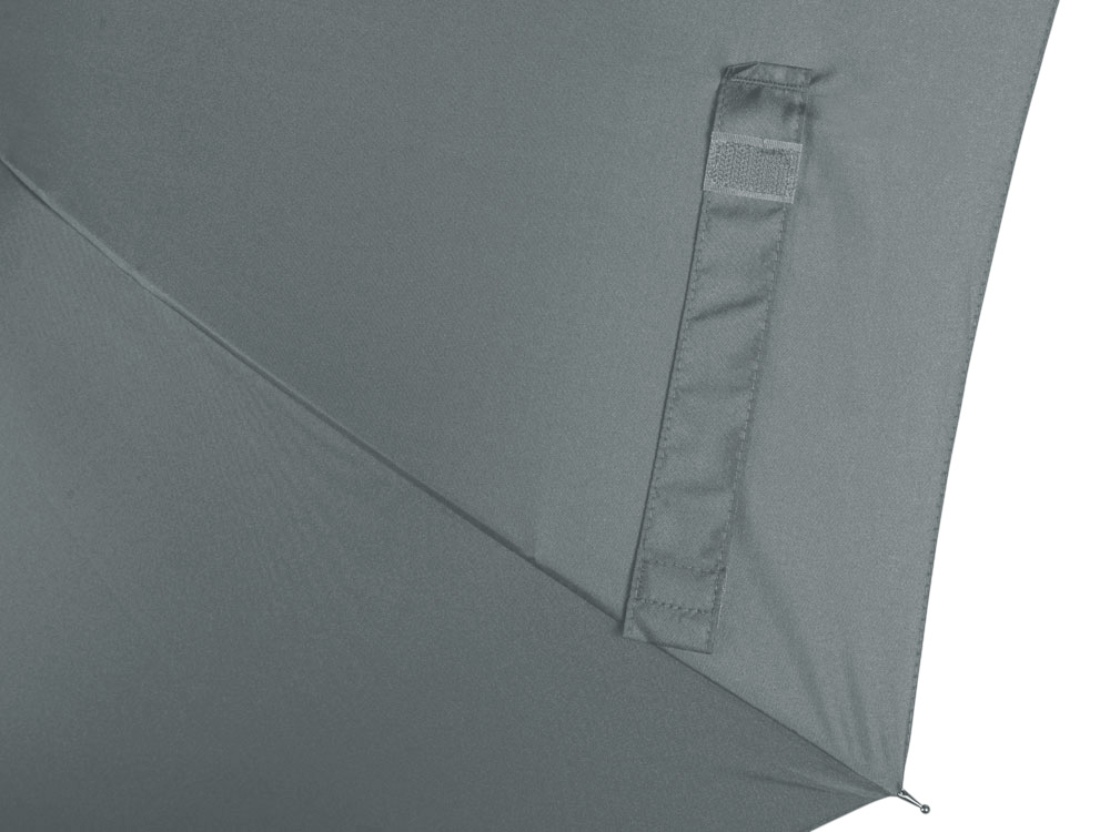 Зонт-трость Reviver с куполом из переработанного пластика, серый-6
