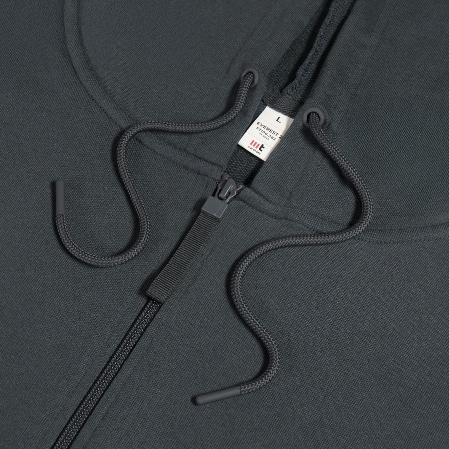 Толстовка унисекс на молнии с капюшоном EVEREST 2 260, темно-серый-4
