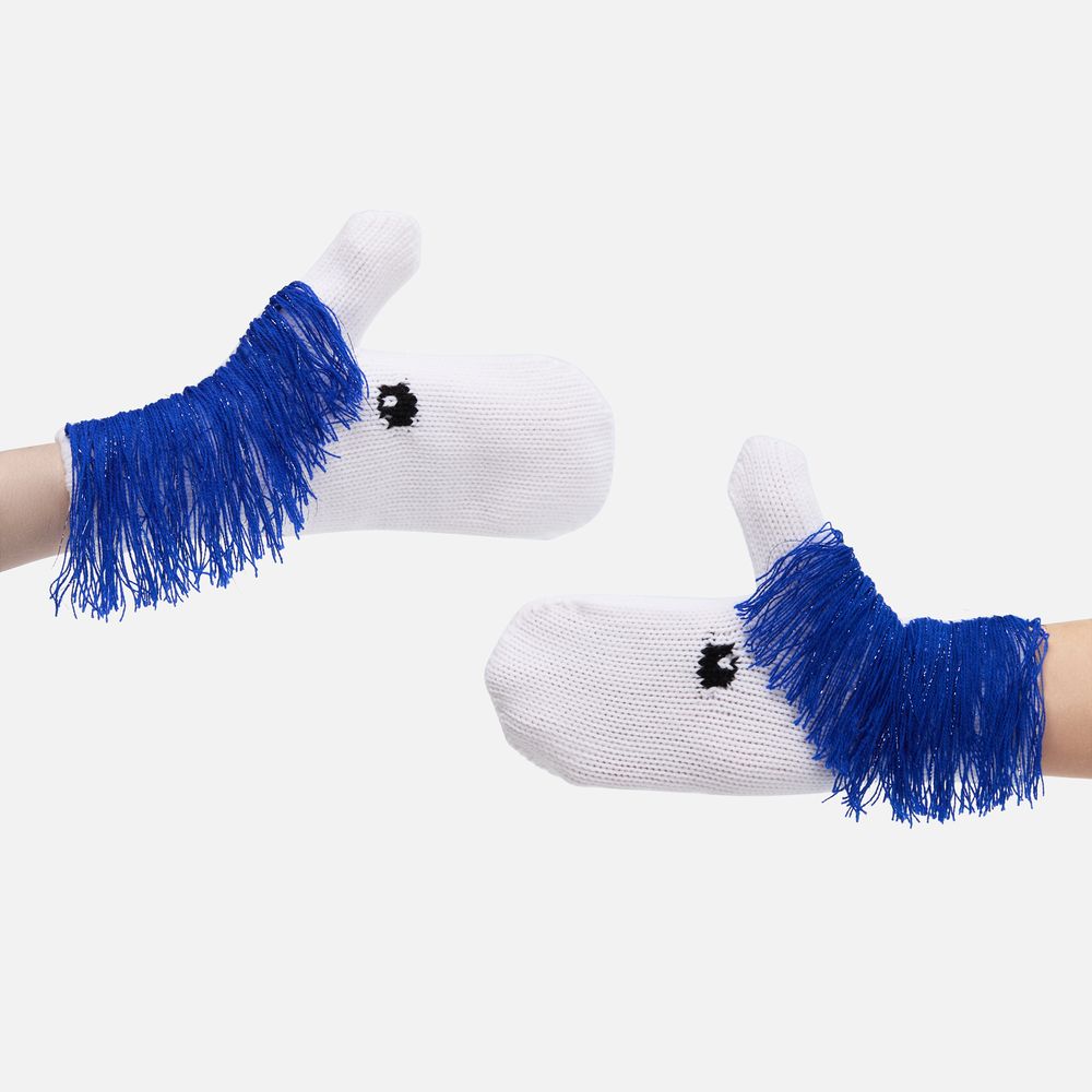 Варежки «Игогошки», с синей гривой-4