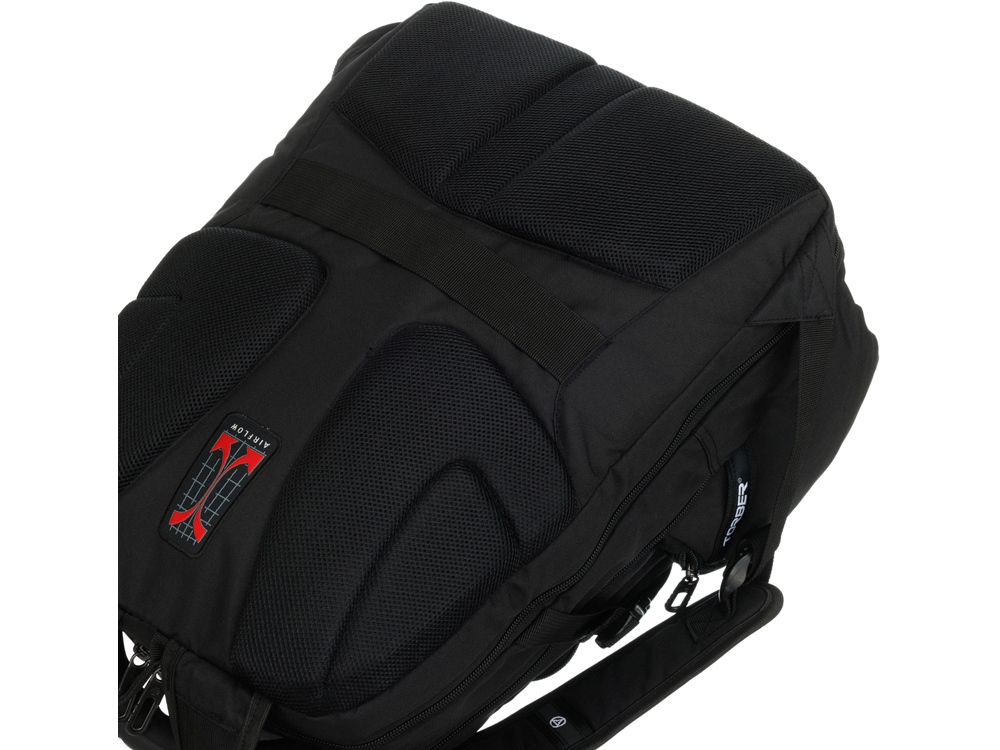 Рюкзак TORBER XPLOR с отделением для ноутбука 15, чёрный, полиэстер 900D, 34x22x46 см, 34л-5