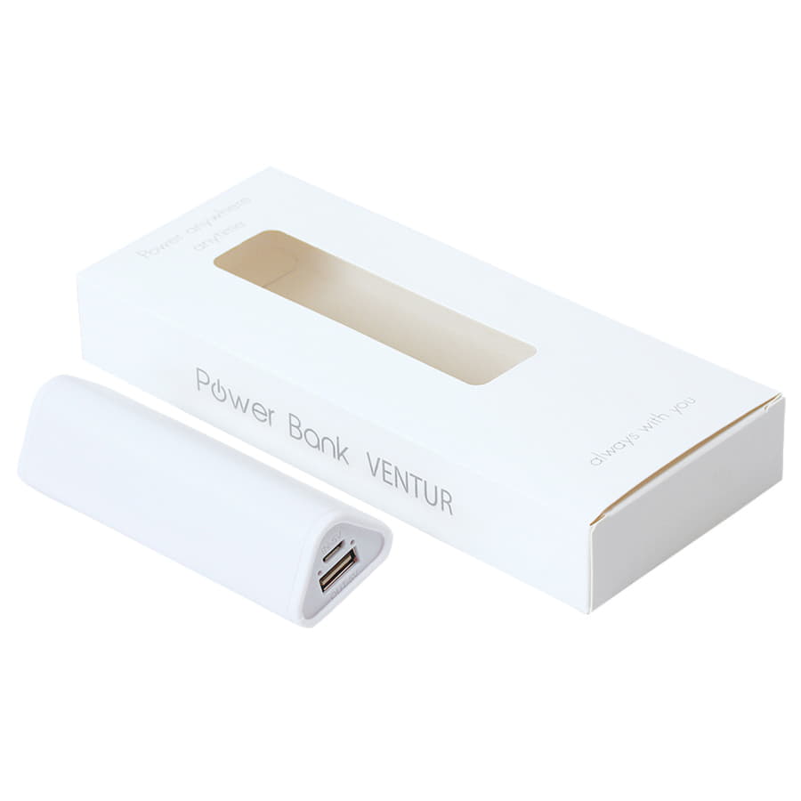 Универсальное зарядное устройство "Ventur" (2200mAh), белый-2
