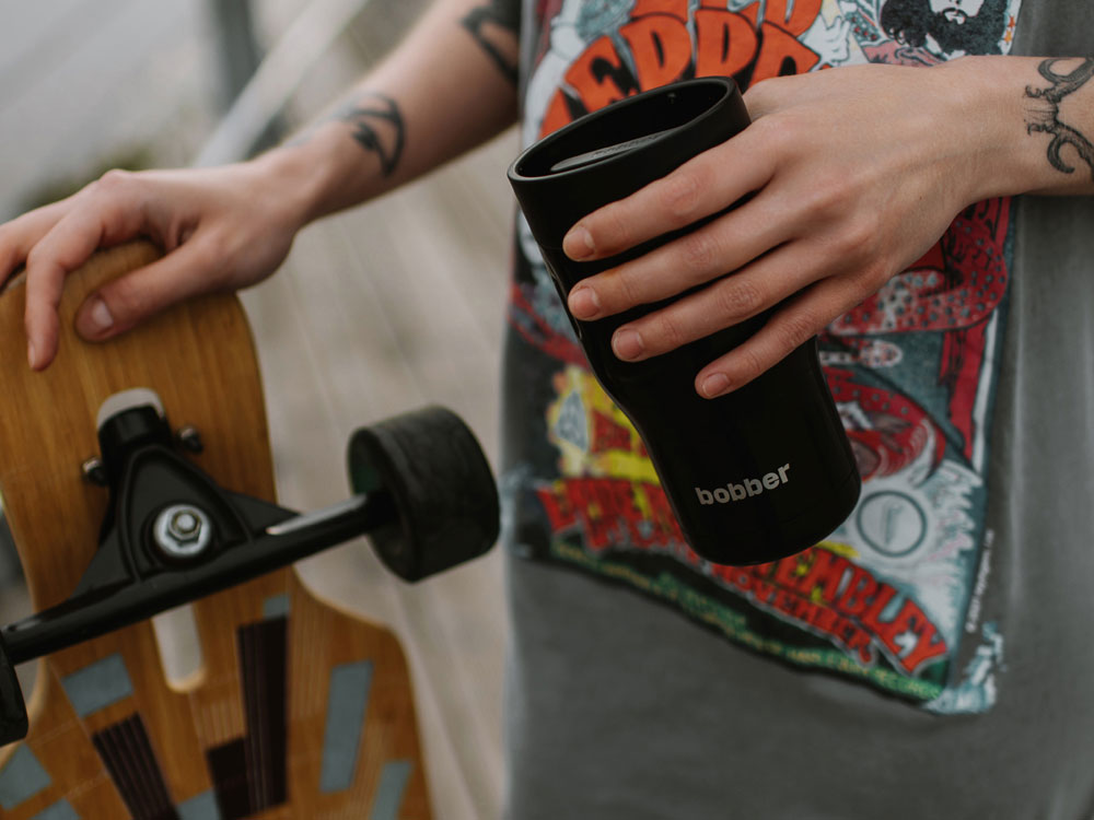 Термос питьевой, вакуумный, бытовой, тм bobber. Объем 0,35 литра. Артикул Tumbler-350 Black Coffee-5