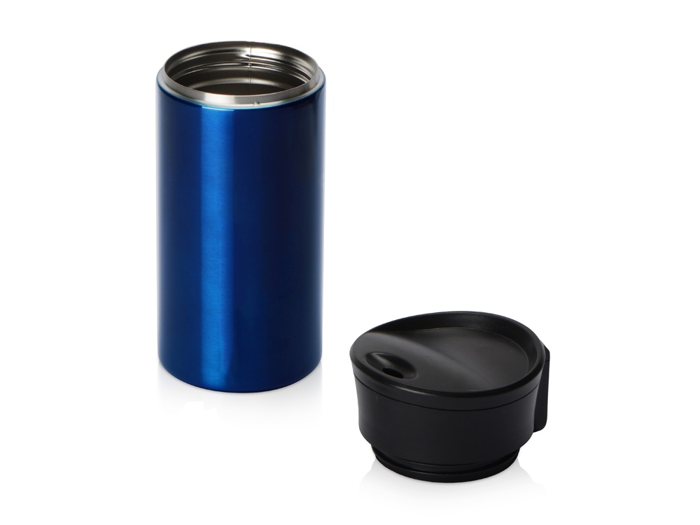 Вакуумная термокружка с кнопкой Upgrade, Waterline, темно-синий-2