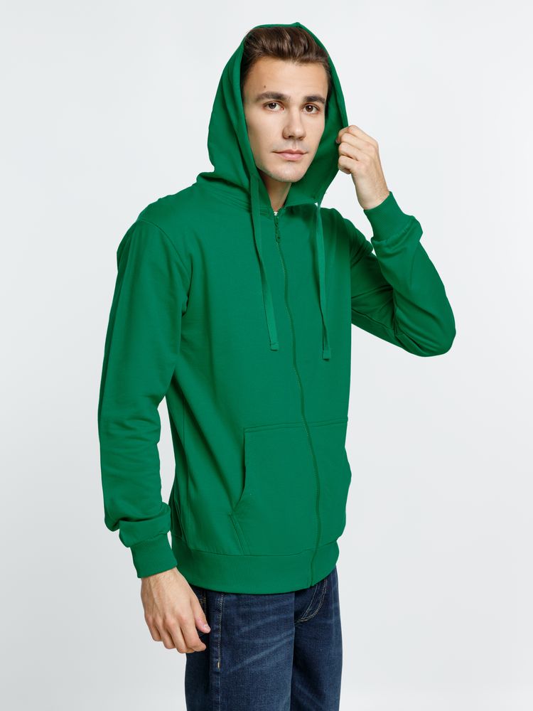 Толстовка на молнии с капюшоном Siverga 2.0, зеленая-4