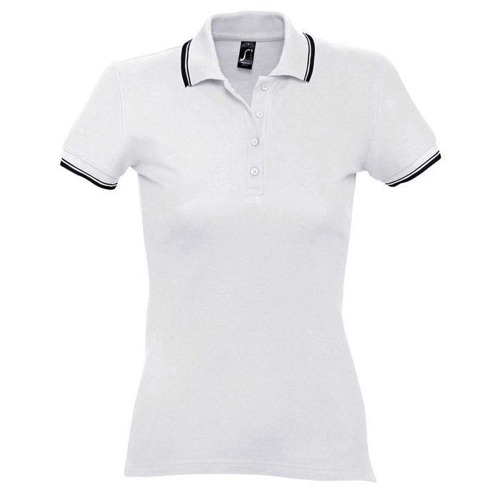 Поло женское PRACTICE WOMEN 270, белый, темно-синий-0