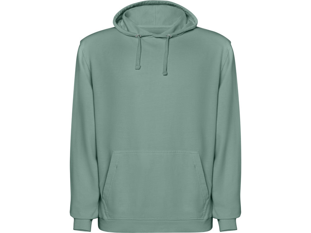 Толстовка с капюшоном KENIA унисекс, сине-зеленый выстиранный-0