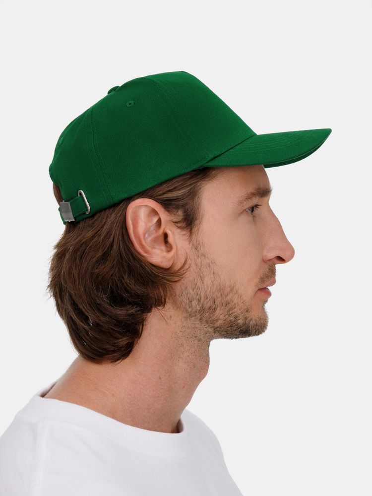 Бейсболка Long Beach, темно-зеленая-6