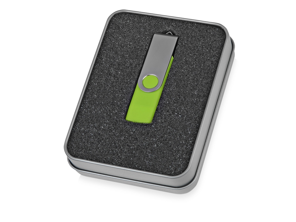 Подарочная коробка для флеш-карт Сиам, серебристый-1