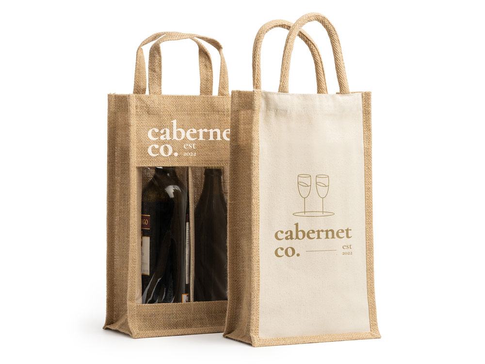 Сумка GRACE из ламинированного джута, бежевый-2