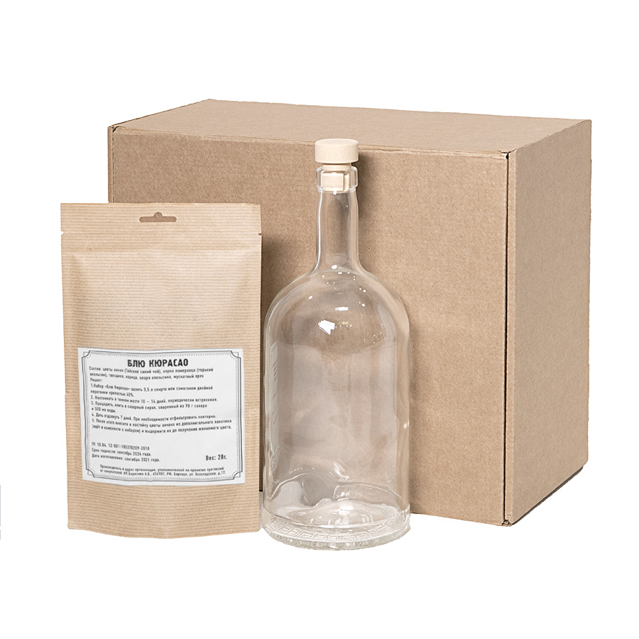 Набор  "Сам себе сомелье" для приготовления авторского напитка Блю Кюрасао, бежевый, блю-кюрасао-0