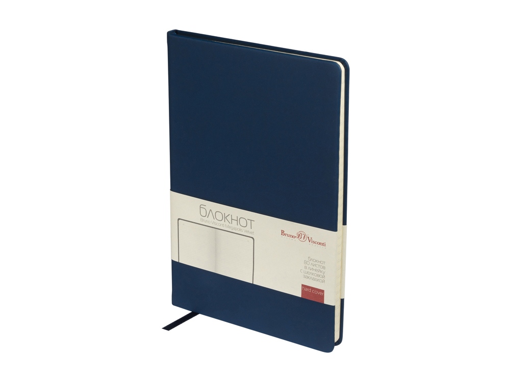 Блокнот А5 Megapolis Velvet, темно-синий-0